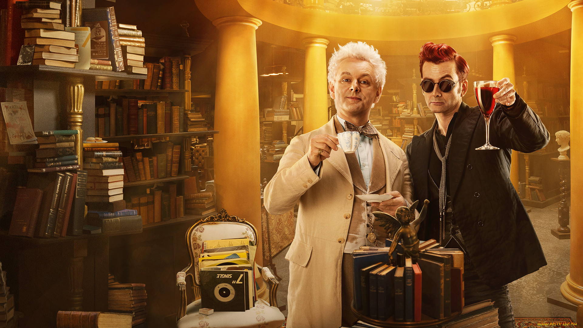 good omens ,  2019  ,  , good omens, , , , amazon, prime, video, , , michael, sheen, aziraphale, david, tennant, crowley